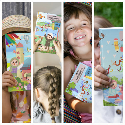 Mein arabisches Arbeitsheft Komplett Bundle - Alle 4 Teile für 3-6 Jahre - Quran Buchstaben für einen langwierigen Lernspaß