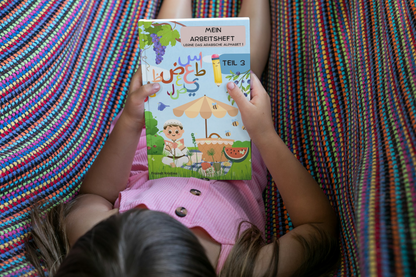 Mein arabisches Arbeitsheft Teil 3/4 - die Quran Buchstaben Schritt für Schritt vertiefen für Kinder zwischen 5-6 Jahren