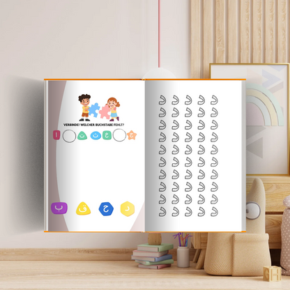Mein arabisches Arbeitsheft Teil 3/4 - die Quran Buchstaben Schritt für Schritt vertiefen für Kinder zwischen 5-6 Jahren