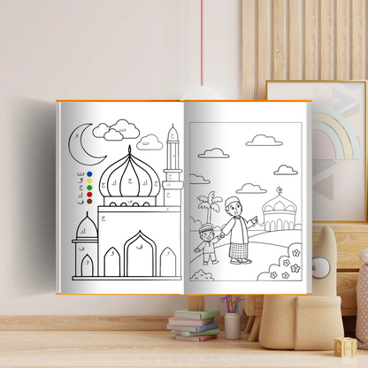 Mein arabisches Arbeitsheft Teil 3/4 - die Quran Buchstaben Schritt für Schritt vertiefen für Kinder zwischen 5-6 Jahren