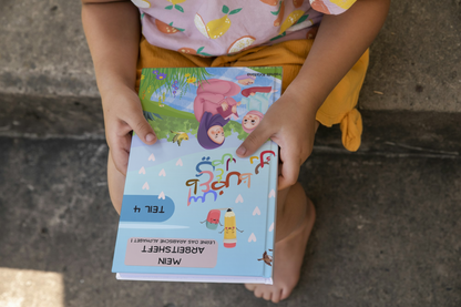 Mein arabisches Arbeitsheft Teil 3/4 - die Quran Buchstaben Schritt für Schritt vertiefen für Kinder zwischen 5-6 Jahren