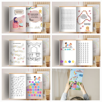 Mein arabisches Arbeitsheft Komplett Bundle - Alle 4 Teile für 3-6 Jahre - Quran Buchstaben für einen langwierigen Lernspaß